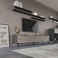 طقم طاولات رمادي غامقA مع رمادي فاتح - موديل palm