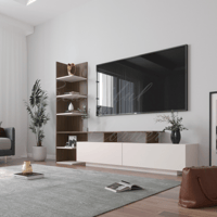 طقم طاولات رمادي غامقA مع ابيض- موديل Panella