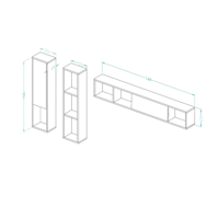 رفوف جدارية لون ابيض - موديل Lusy