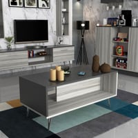 طقم طاولات رمادي غامق مع رمادي فاتح-موديل Sh36