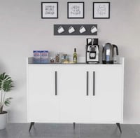 طقم طاولات ابيض مع رمادي غامق- موديل SH61