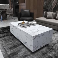 طاولة وسط لون رخامي -موديل Lusy