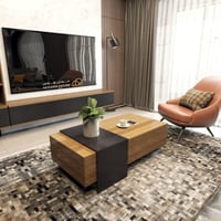 طقم طاولات اسود مع بني B موديل Victorya