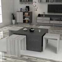 طقم طاولات رمادي غامق مع رمادي فاتح-موديل Sh49