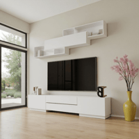 طاولة تلفاز لون ابيض- موديل SILVA