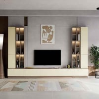 طاولة تلفزيون خشبي EX مع بيج- موديل Tv61