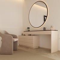 غرفة نوم تشمل خمس قطع عصرية_ بيج / رمادي