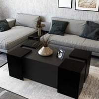 طقم طاولات اسود مع رمادي غامق- موديل SH61