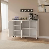 ركن قهوة ابيض مع رمادي غامق- موديلRC07