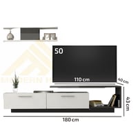 طاولة تلفزيون ابيض مع رمادي غامق - موديل Tv01