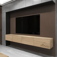 طاولة تلفاز معلقه لون بيج 2036 -موديل Lusy