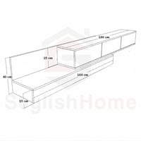 طاولة تلفزيون بني3 مع بيج - موديل tv55