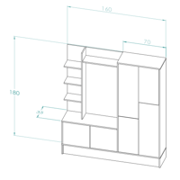مدخل وجزامة ابيض مع بني-موديل Alan