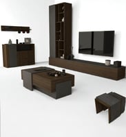 طقم طاولات رمادي 2031 مع بني 2001_موديل Victorya