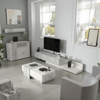 ركن قهوة ابيض مع رخامي موديل Sozan