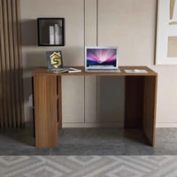 طاولة مكتب رمادي غامق مع بني3-موديل MK02