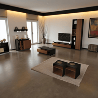 طاولة تلفاز اسود مع بني 2060 -موديل Alfa