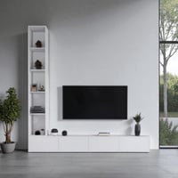 طاولة تلفاز معلقه لون ابيض-موديل Lusy plus