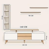 طاولة تلفزيون اسود - موديل TV04