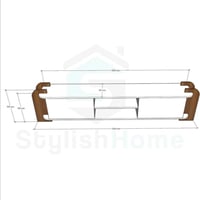 طاولة تلفزيون اسود مع بني3- موديل tv99