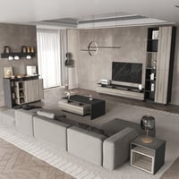 طقم طاولات رمادي 2031 مع رمادي 2020 -موديل Alfa