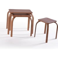 طقم مكون من 3 طاولات خدمة بني موديل F-2033