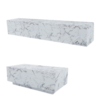 طقم طاولات لون رخامي- موديل Lusy