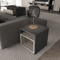 طاولة خدمة رمادي 2031 مع رمادي 2020 -موديل Alfa