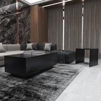 طقم طاولات جانبية لون اسود -موديل Aura