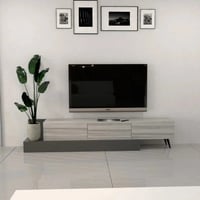 طاولة تلفزيون رمادي غامق ورمادي فاتح - موديل tv55