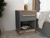 غرفة نوم رمادي غامق مع خشبي - موديل SetBR-03