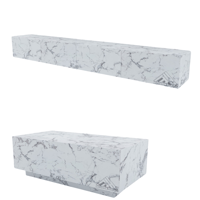 طقم طاولات لون رخامي - موديل Lusy