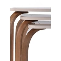 طقم مكون من 3 طاولات خدمة سكري مع بني موديل F-2030