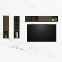 رفوف جدارية لون بني 2001- موديل Lusy