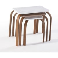 طقم مكون من 3 طاولات خدمة بعدة الوان موديل F-2028