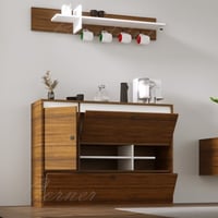 طقم طاولات بني وابيض-موديل Elm