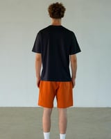 تي شيرت رجالي قطن بلون أسود وأورنج