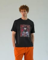 تي شيرت رجالي قطن بلون أسود