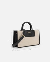 شنطة نسائية مميزة بلون أسود وبيج