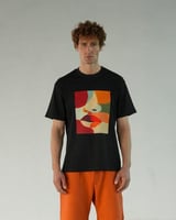 تي شيرت رجالي قطن بلون أسود