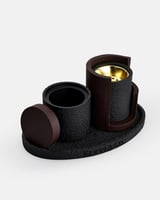 صينية فاخرة مع مبخرة وعلبة لحفظ البخور