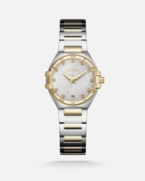 ساعة نسائية إلڤي ستيل بلون فضي وذهبي