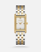 ساعة نسائية ستيل بلون فضي وذهبي
