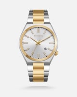 ساعة رجالية من الفي بلون فضي وذهبي