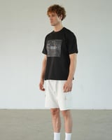 تي شيرت رجالي من القطن بلون أسود