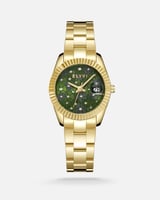 ساعة نسائية إلڤي ستيل باللون الذهبي