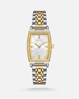 ساعة نسائية ستيل بلون فضي وذهبي