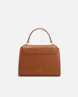 شنطة نسائية من الجلد بلون بني