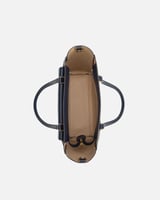 طقم شنطة نسائية من الجلد بلون أزرق