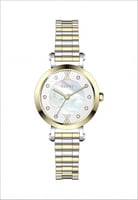 ساعه نسائيه بتصميم بسيط وعصري من الستيل باللون الذ...